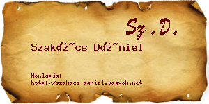 Szakács Dániel névjegykártya